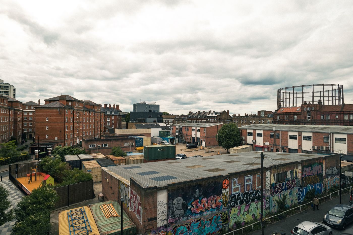 Rooftops across Hackney, east London